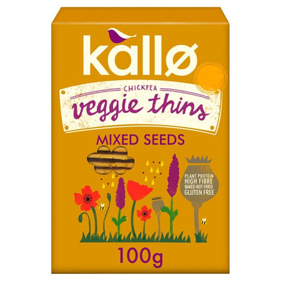 M&S Kallo Veggie Thins Mixed Seeds Crackers 100g- Buy online at McGrocer