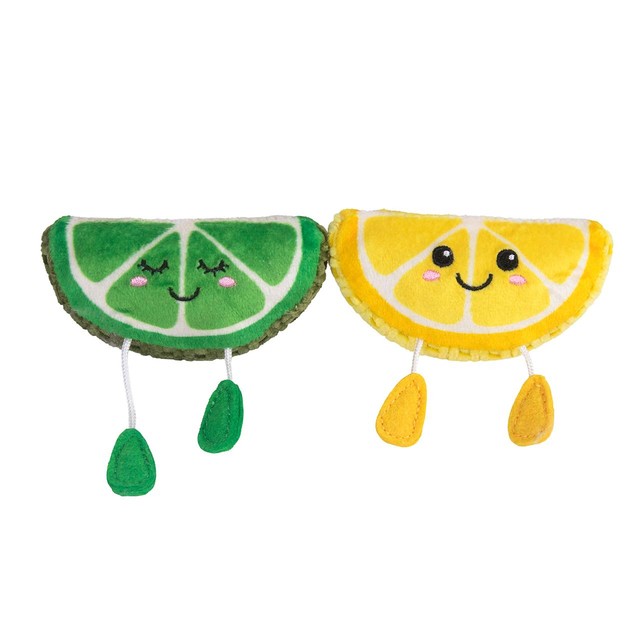 Rosewood Leo Lemon and Layla Lime cat toys, UK version