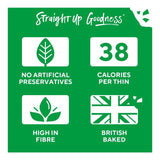 Ryvita flatbread snacks sour cream and chive 125g, imported from the UK