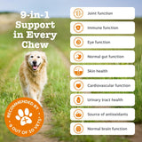 Zesty Paws senior dog chews turkey flavour, imported from the UK