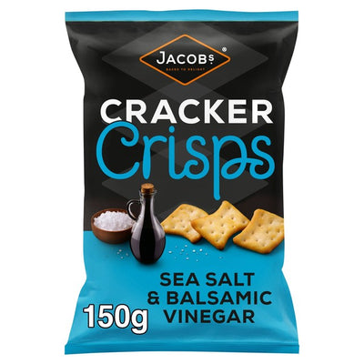 M&S Jacob's Cracker Crisps Sea Salt Balsamic Vinegar Savoury Biscuit 150g- Buy online at McGrocer