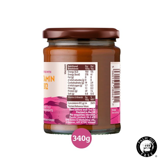 Meridian yeast extract spread fortified with B12, imported from the UK