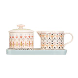 Cath Kidston ceramic sugar and milk jug set stoneware (British brand)