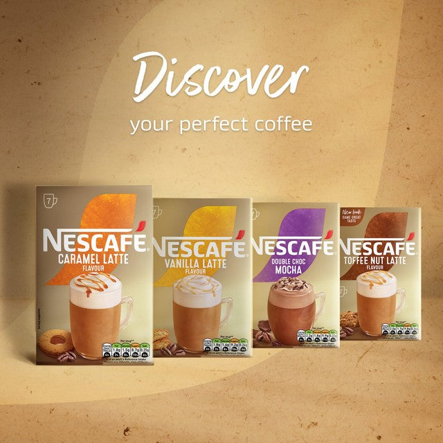 Nescafe caramel latte instant coffee 12 sachets, imported from the UK