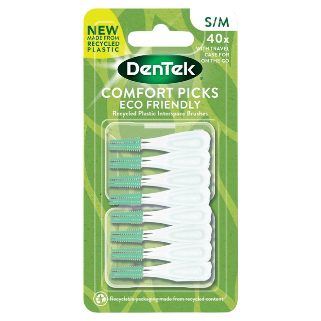 DenTek ECO Comfort Picks Medium interdental brushes 40 pack - British product