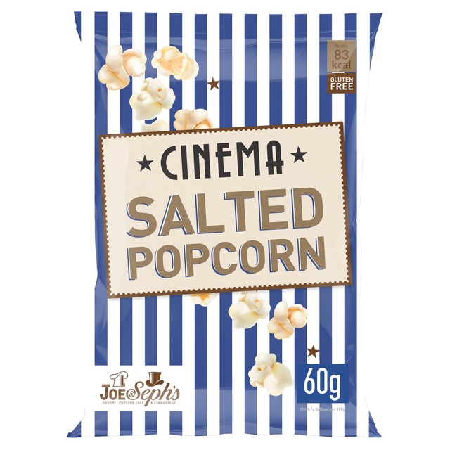 Joe & Seph's salted popcorn 60g, UK version