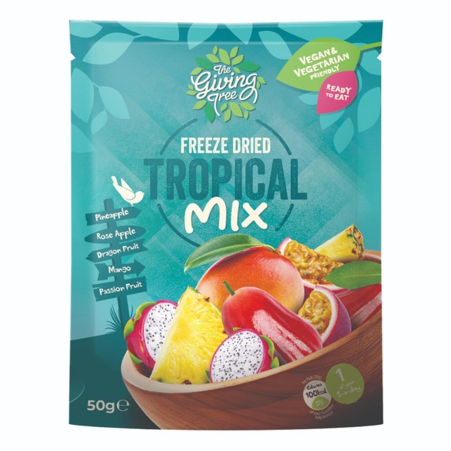 Giving Tree freeze-dried tropical mix fruit snack 50g, UK version