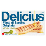 Delicius grilled sardine fillets in olive oil 90g - British product