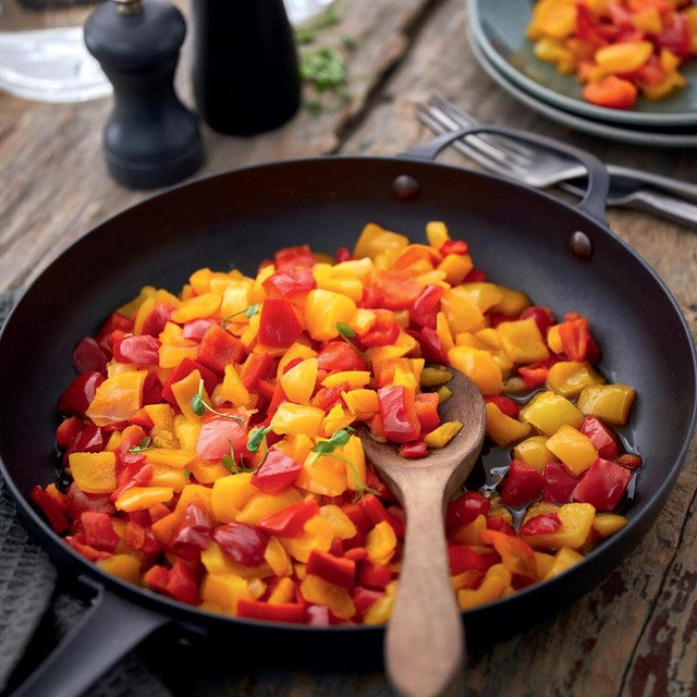 Picard frozen organic red and yellow peppers 600g, imported from the UK