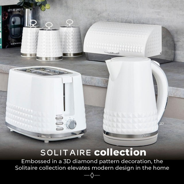 Tower Solitaire 2 slice toaster white (British brand)
