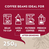 Lavazza Napoli coffee beans 250g, UK version