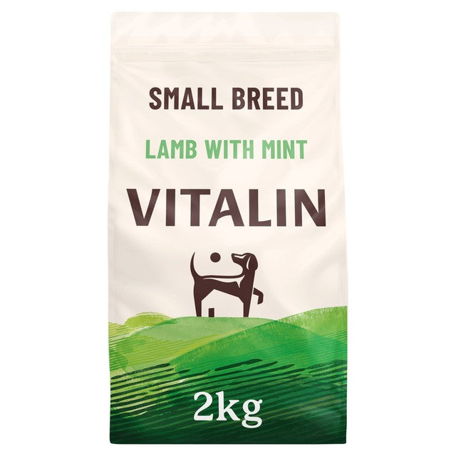 Vitalin lamb and mint dog food for small breeds 2kg (British brand)