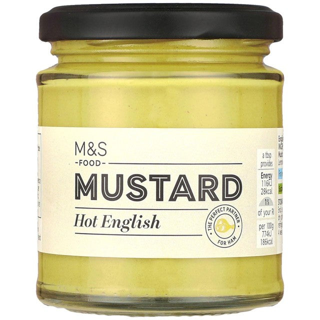 M&S hot English mustard 180g, imported from the UK