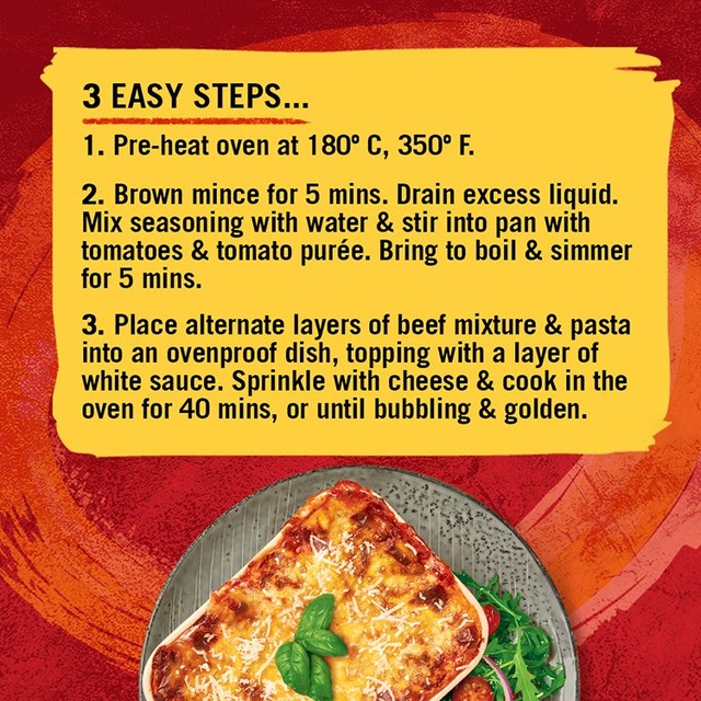 Schwartz Lasagne Recipe Mix 36g (British brand)