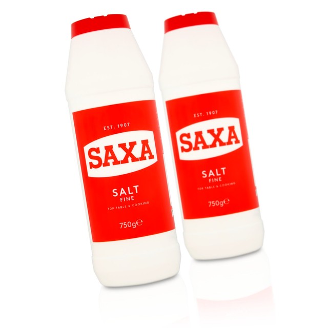 Saxa fine table salt 750g (British brand)