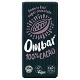 OMBAR 100% Cacao dark chocolate bar 70g, imported from the UK
