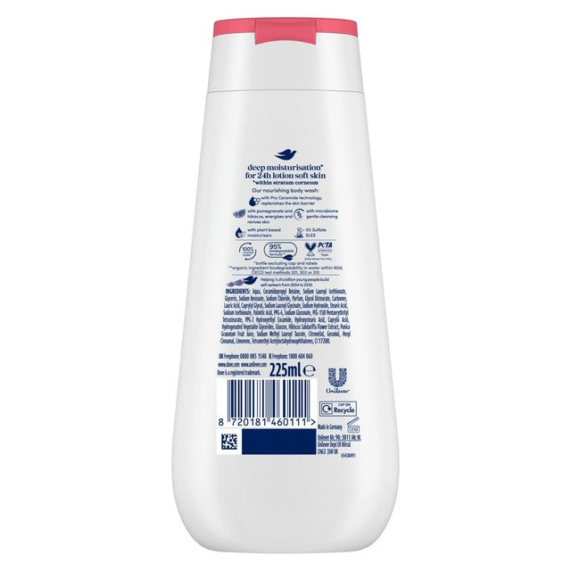 Dove body wash pomegranate and hibiscus 225ml - British product