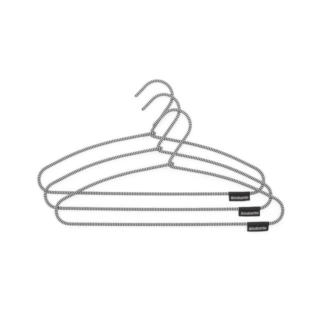 Brabantia clothes hangers black/white set of 3 - British product