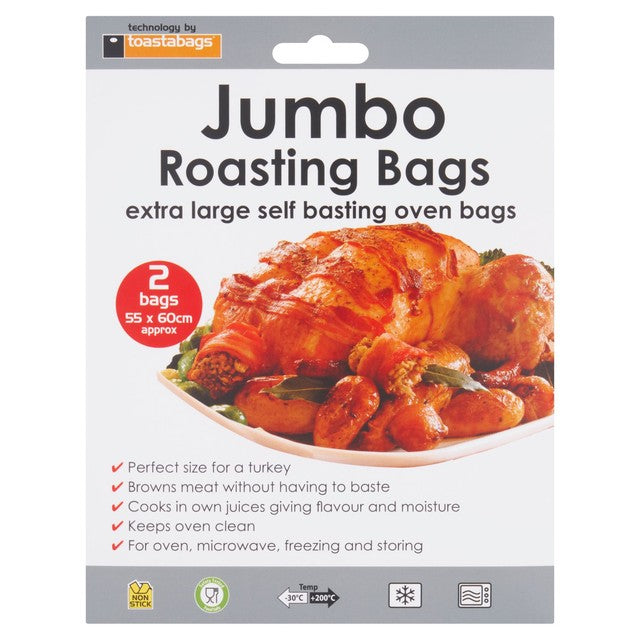 Toastabags Jumbo Oven Roasting Bags 2 Pack 55x60cm (British brand)