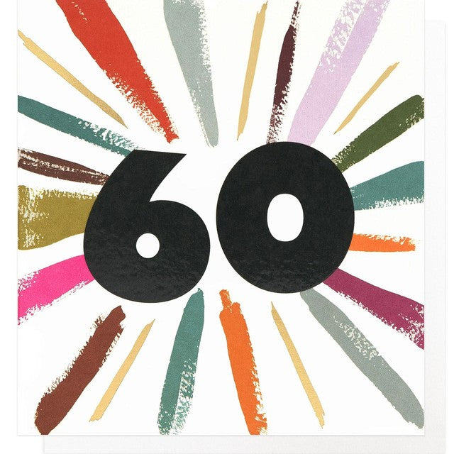 Caroline Gardner age 60 milestone birthday card 146x140mm - British product