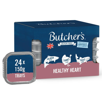 M&S Butcher's Healthy Heart Dog Food Trays Mixed Varieties 24 x 150g- Buy online at McGrocer