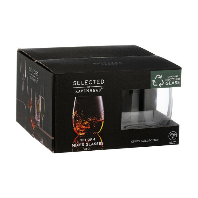 Ravenhead Kings mixer glasses 36CL, imported from the UK