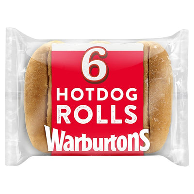 Warburtons Pølsebrød 6-pakning