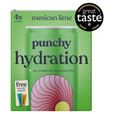 Punchy Mexican Lime sparkling hydration drink 4 x 330ml, imported from the UK
