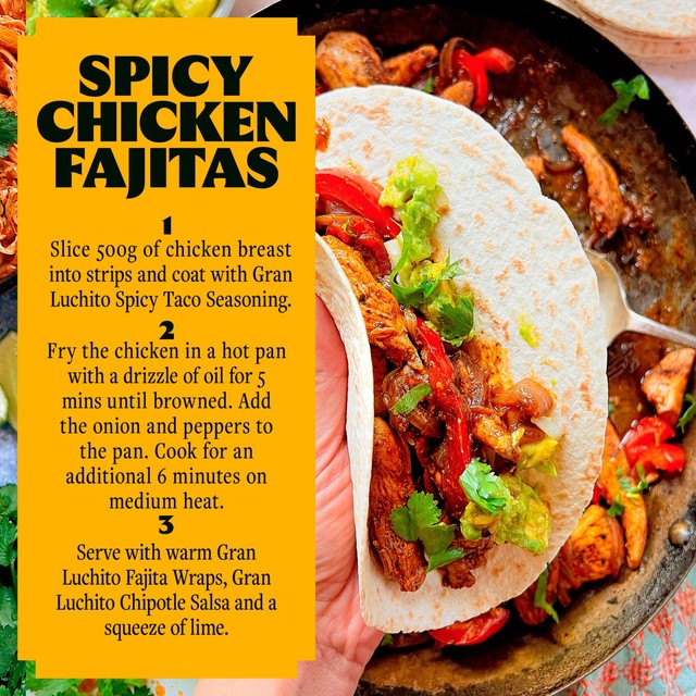 Gran Luchito soft fajita shell tortilla wraps 320g - British product