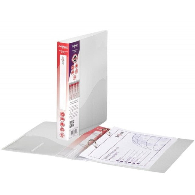 Snopake A4 2-ring ring binder clear 25mm capacity (British brand)