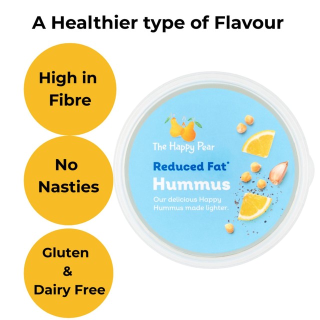 The Happy Pear reduced fat hummus 150g (British brand)