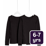 M&S Heatgen thermal tops black 6-7 years, imported from the UK