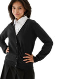 M&S black cotton children's cardigan 2-pack size 10-11Y, imported from the UK