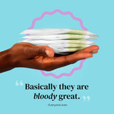 Mooncup Medium Day period pads 10 pack, imported from the UK