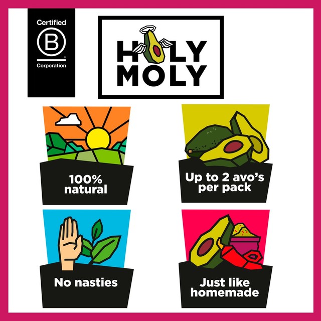 Holy Moly guacamole dip jalapeno and red pepper 150g, UK version