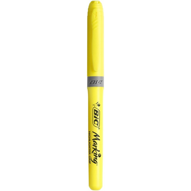 BIC Highlighter Grip pens pack of 12 - British product