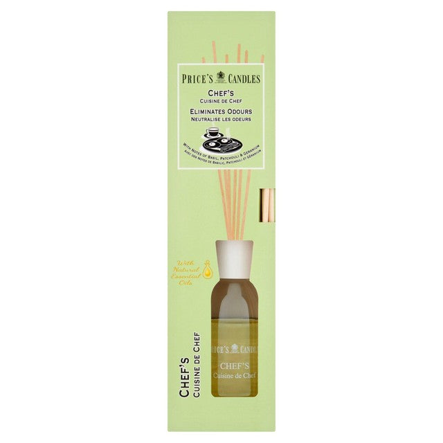 Price's Candles Chef's Reed Diffuser 100ml, imported from the UK