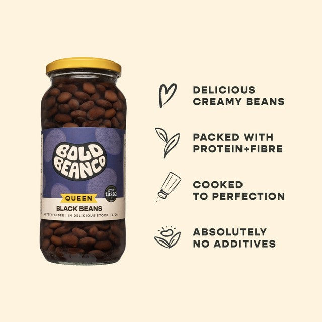 Bold Bean Co Queen black beans 570g - British product