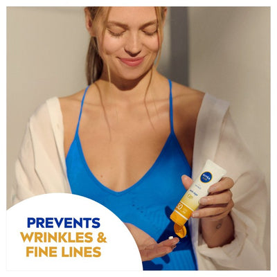 M&S Nivea Sun UV Face SPF 50 Sun Cream Q10 Anti-Age Facial Sun Cream 50ml- Buy online at McGrocer