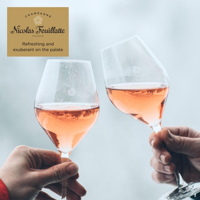 Nicolas Feuillatte Rosé Champagne 75cl, imported from the UK