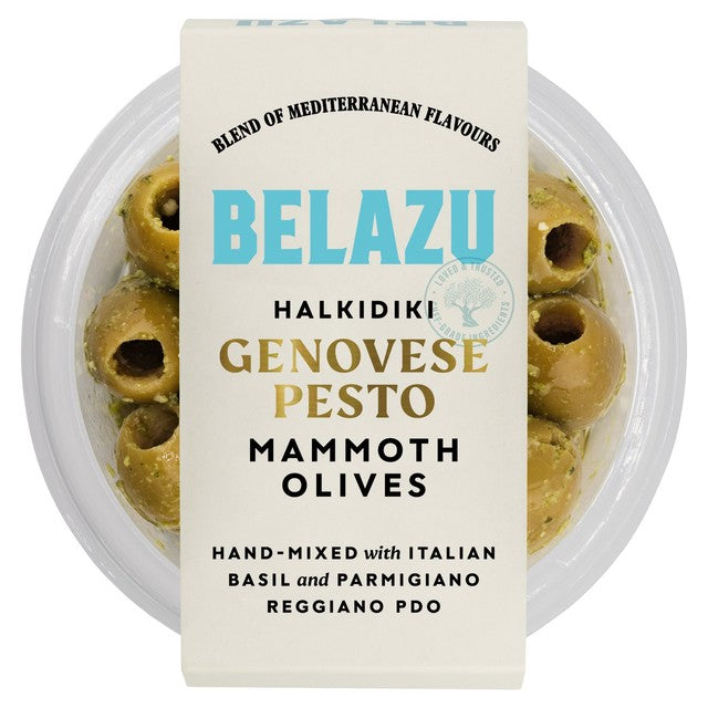 Belazu Genovese pesto Halkidiki olives, UK version