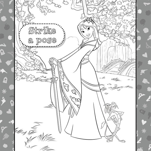 Igloo Books Disney Princess colouring set with pens, UK version