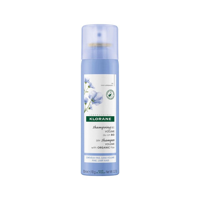 Klorane volumising dry shampoo with organic flax fibre 150ml, UK version