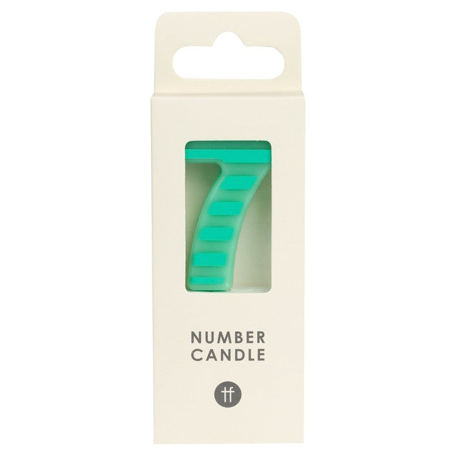 Talking Tables number 7 candle (British brand)