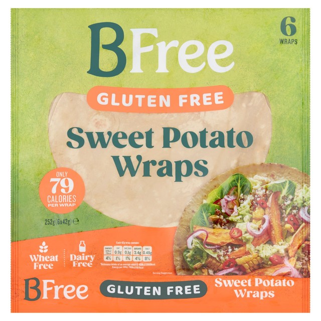 BFree Sweet Potato Wraps 6 x 42g - British product