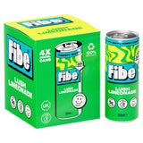 Fibe Lush Limeonade lemonade in 4 x 250ml cans - British product