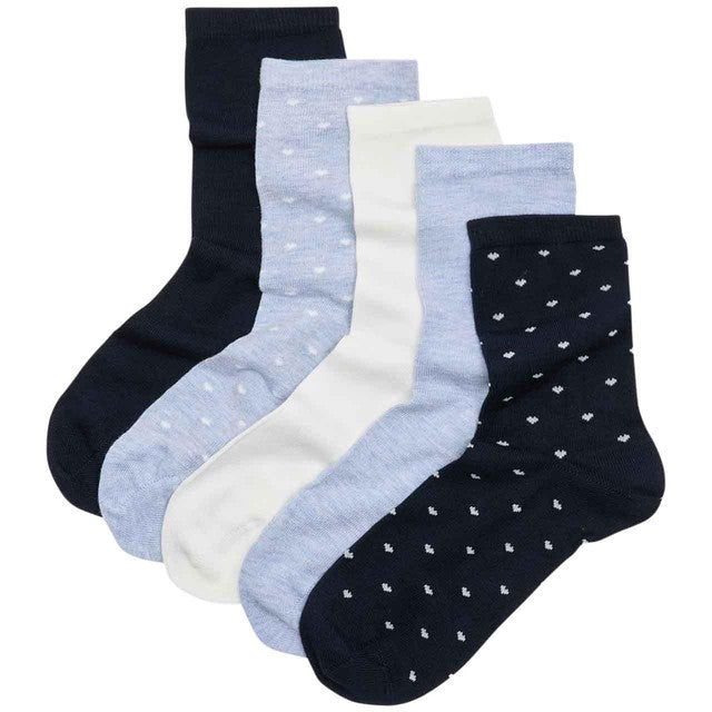 M&S blue mix supersoft ankle socks 5-pack, imported from the UK