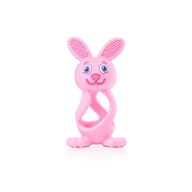 Brush-Baby Bobbie Bunny rose pink teether toy - British product