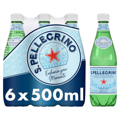 M&S San Pellegrino Sparkling Natural Mineral Water 6 x 500ml- Buy online at McGrocer