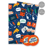 Abacus gaming gift wrap sheets and matching tags - British product